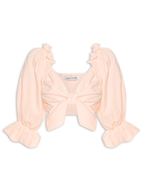 Top Cropped Ombro A Ombro – Laranja