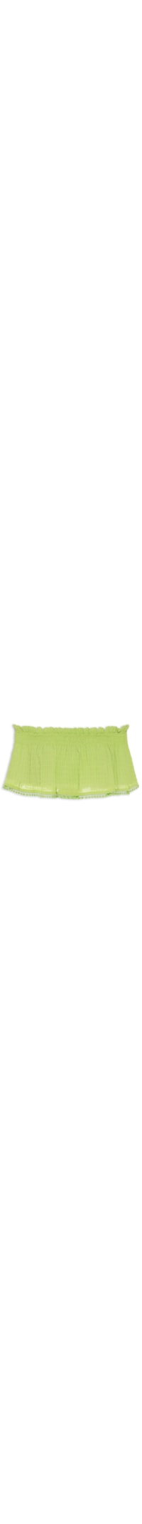 Top Cropped Ombro A Ombro Pala Lastex - Verde