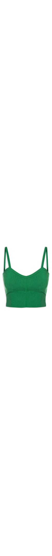 Top Cropped Sem Manga Em Tricot - Verde