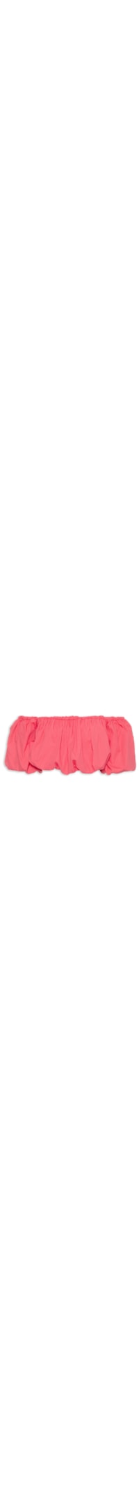 Top Cropped Tomara Que Caia Balonê Liso - Rosa