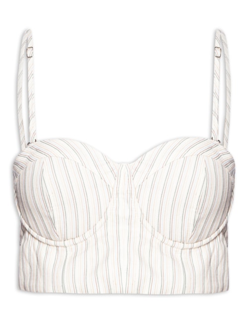 Top Cropped Tomara Que Caia - Off White