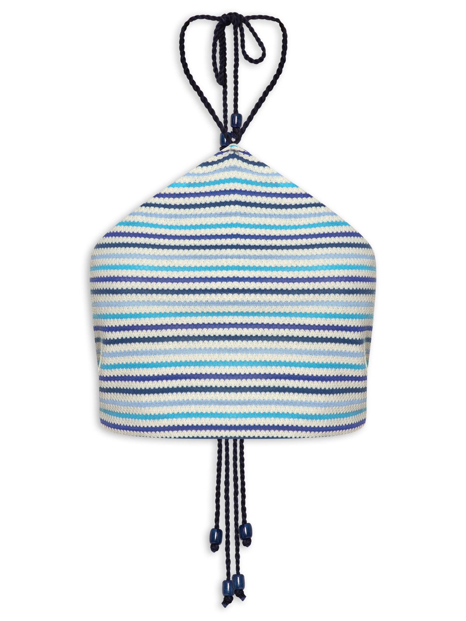 Top Cropped Tricot Color Azul Market 33