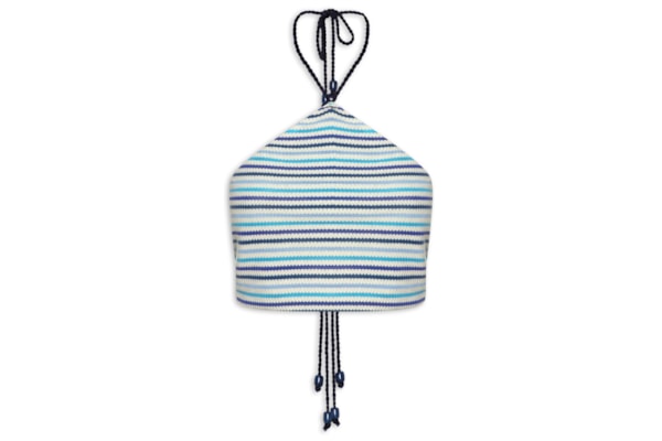 Top Cropped Tricot Color - Azul