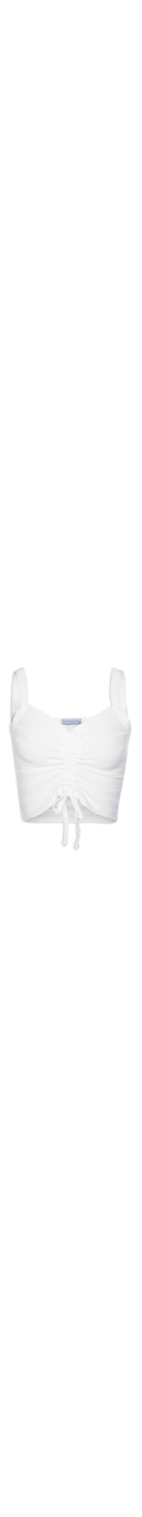 Top Cropped Tricot Laço - Branco