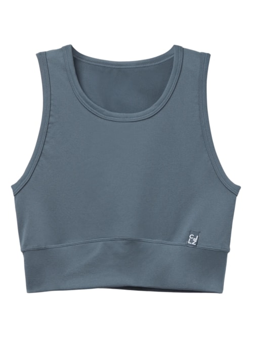 Top Cruzado Liso – Azul