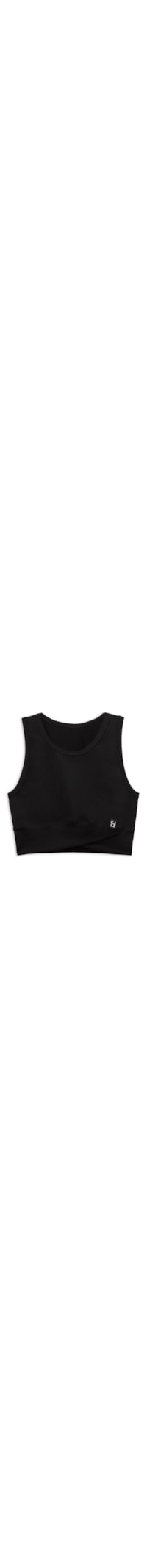 Top Cruzado Liso - Preto