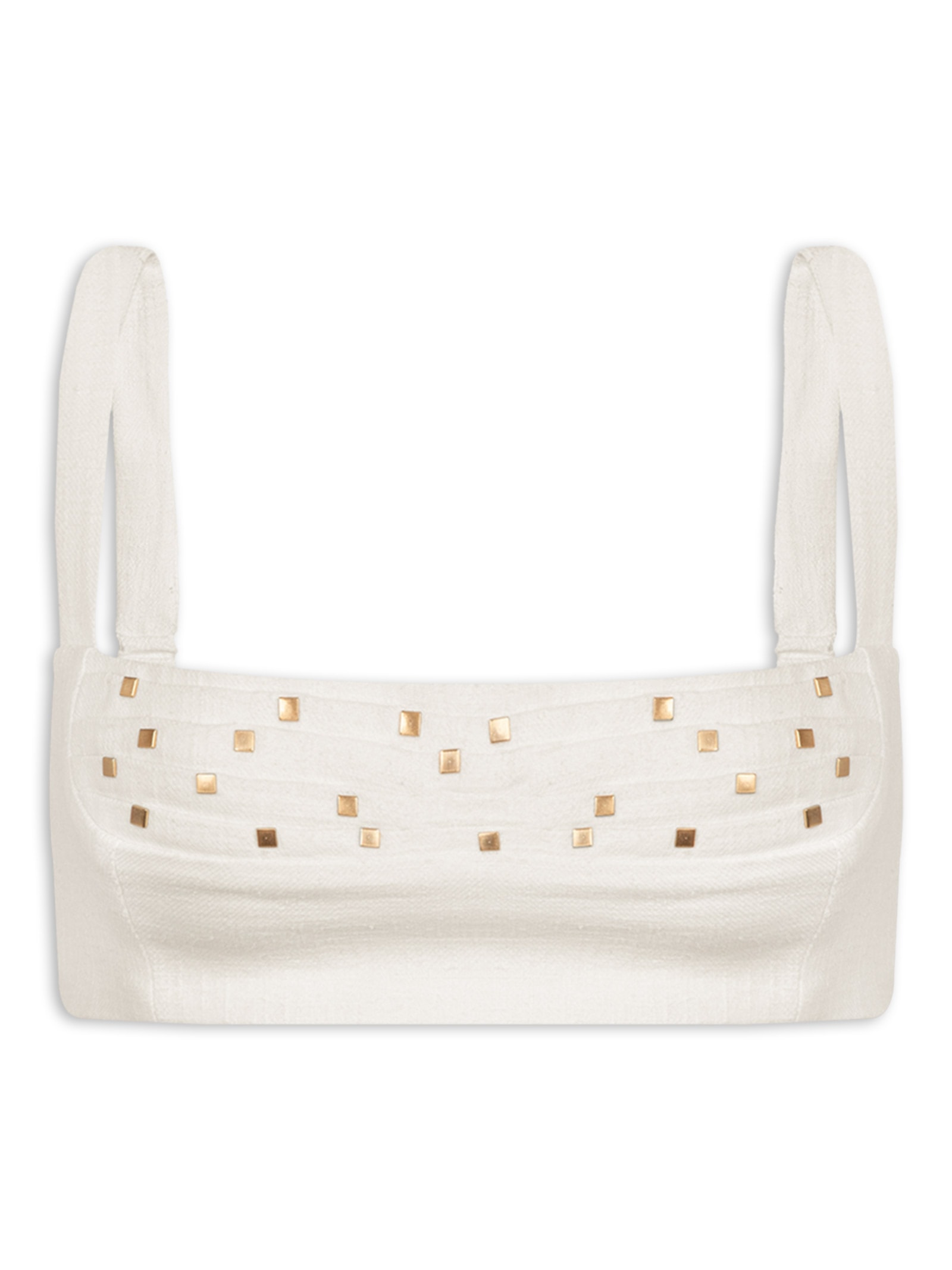 Top Curto Cleo Det Branco Vix
