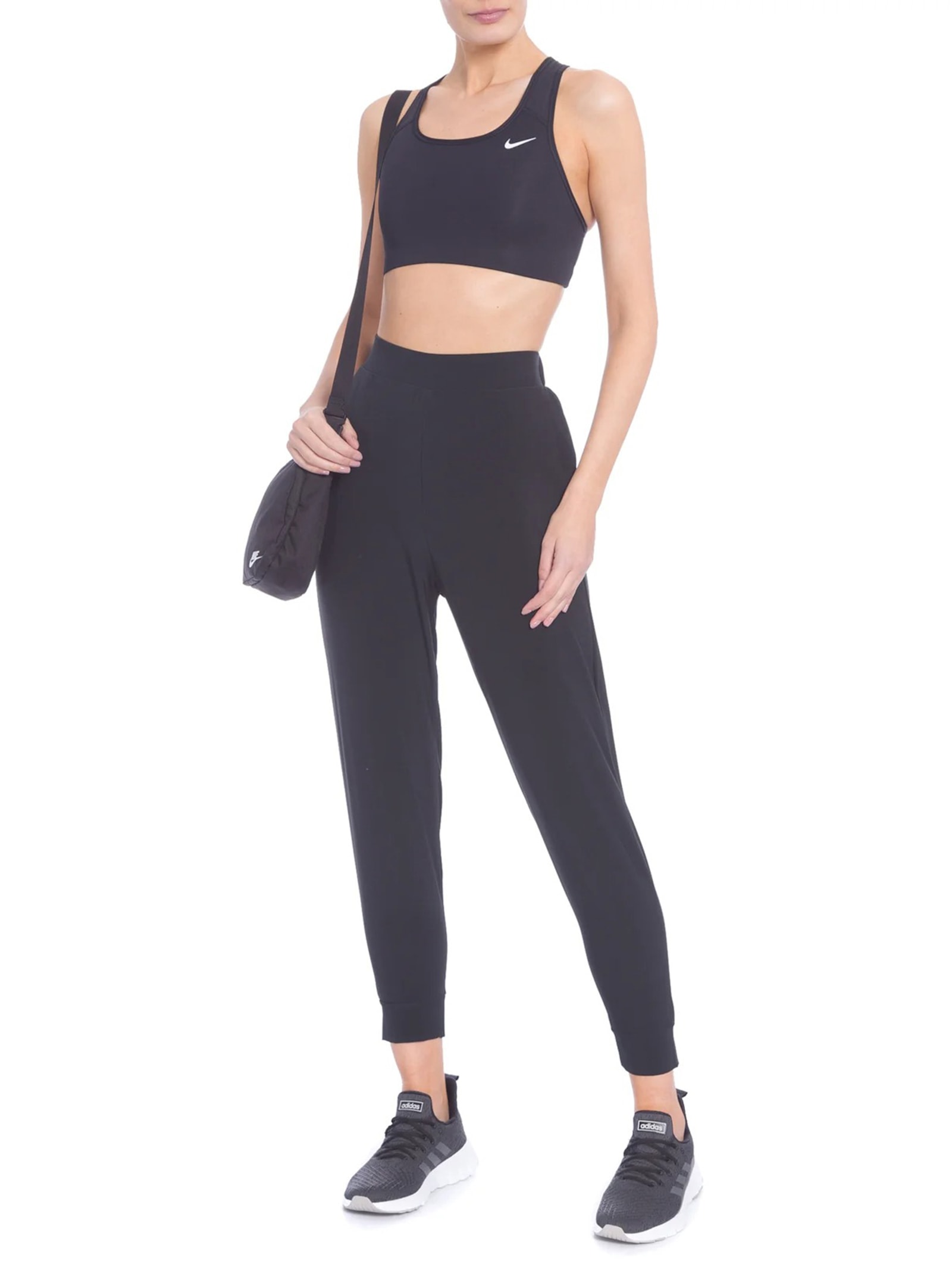 Top Curto Swoosh Preto Nike