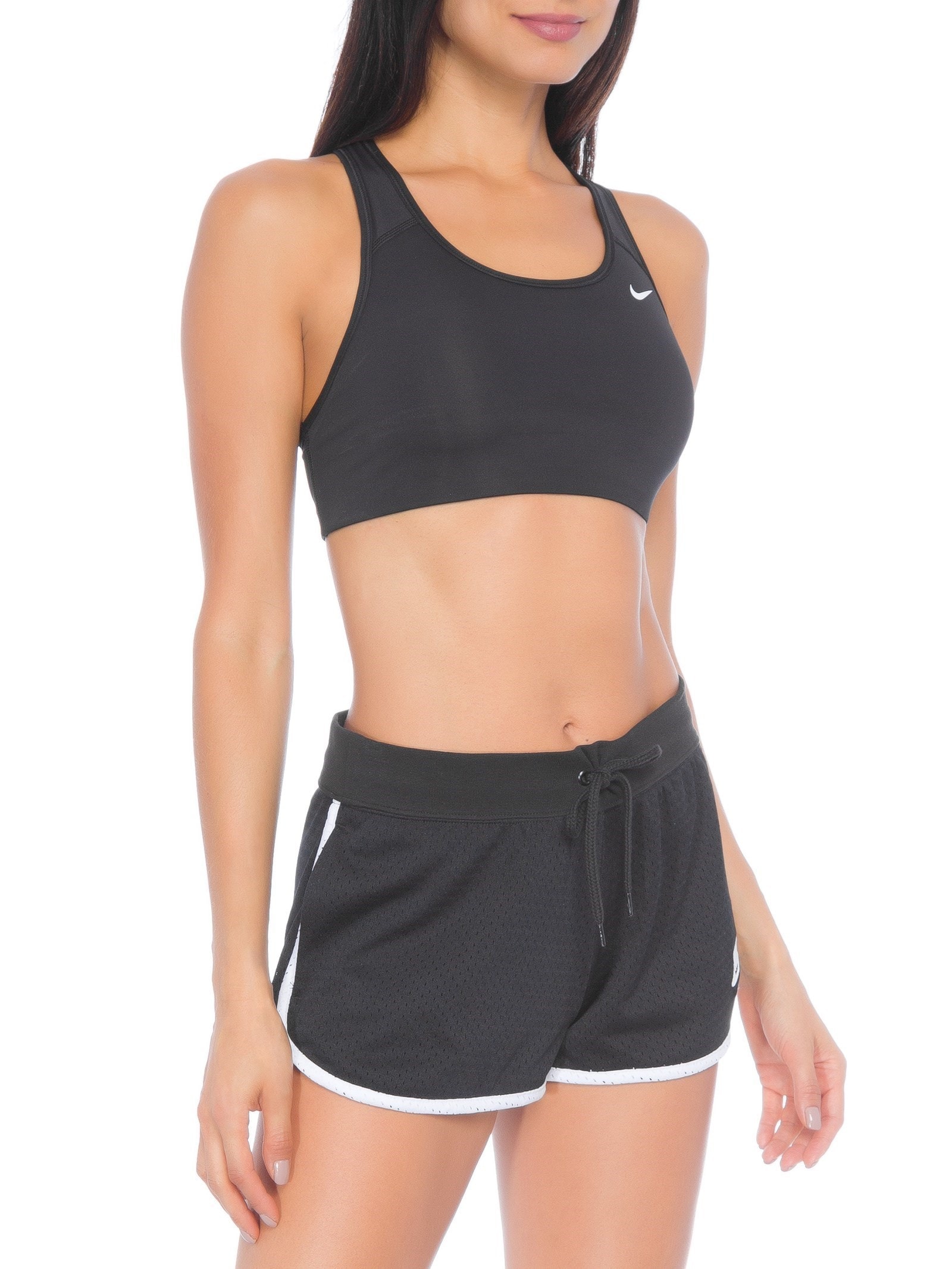 Top Curto Swoosh Preto Nike