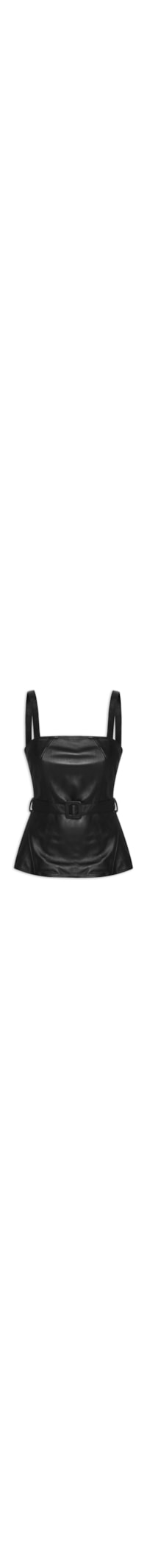 Top Dandara Couro - Preto