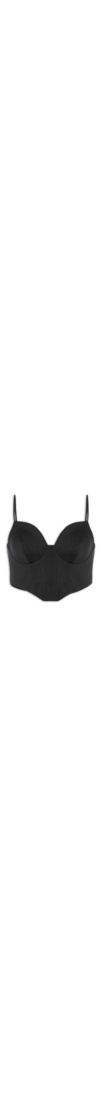 Top De Alças Corset - Preto