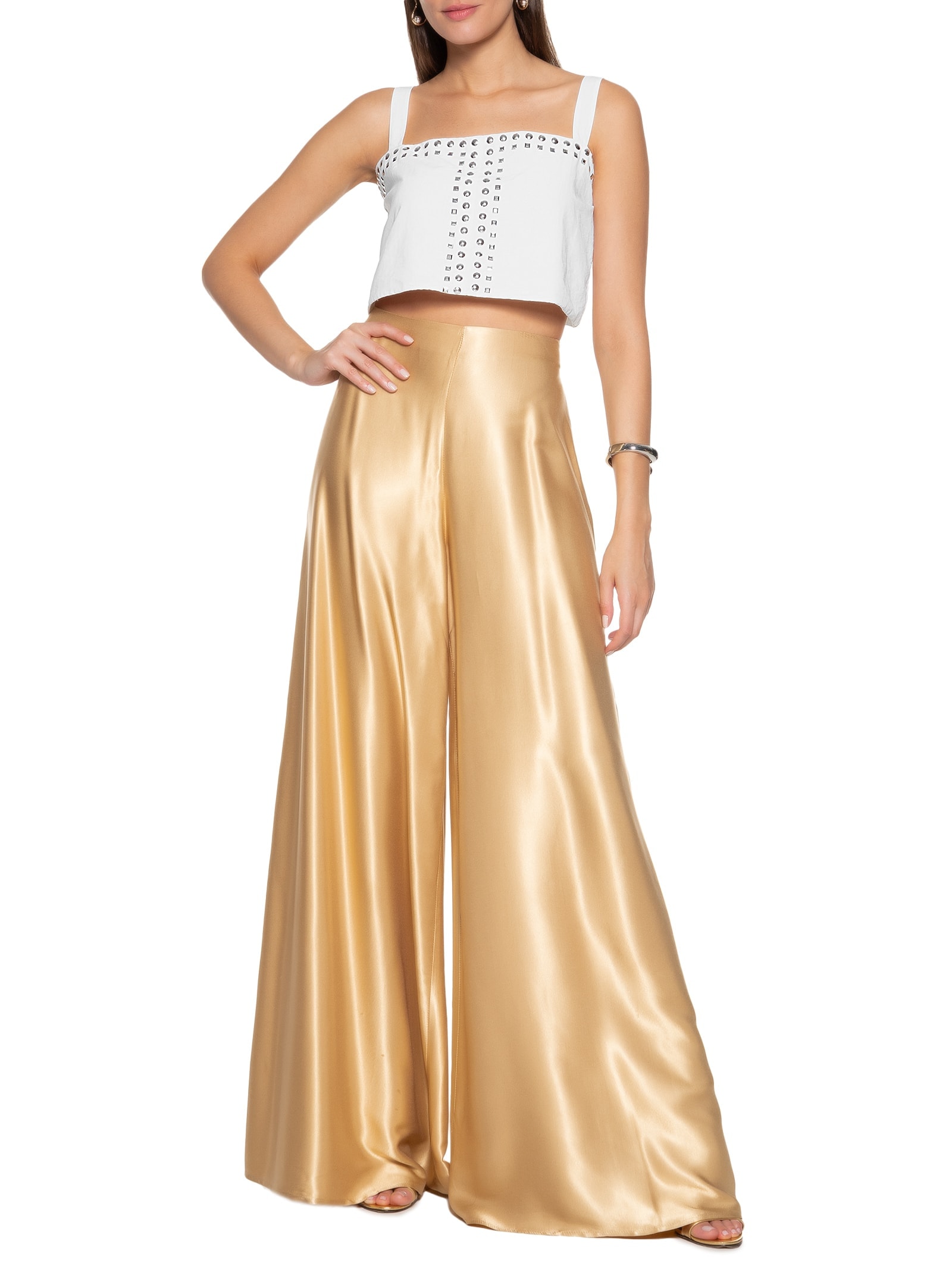 Top De Alças Cropped Branco Lança Perfume