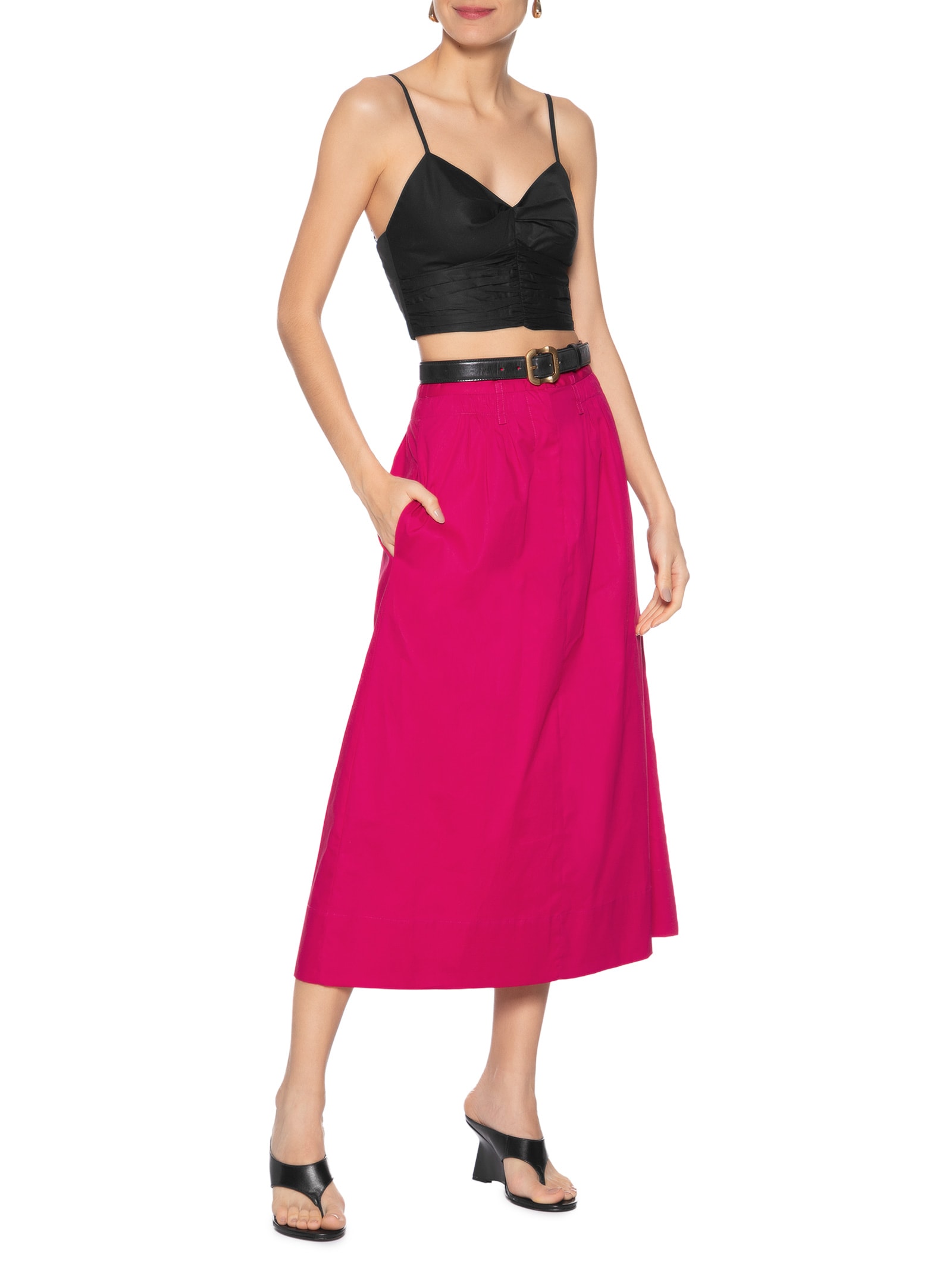 Top De Algodão Preto Animale