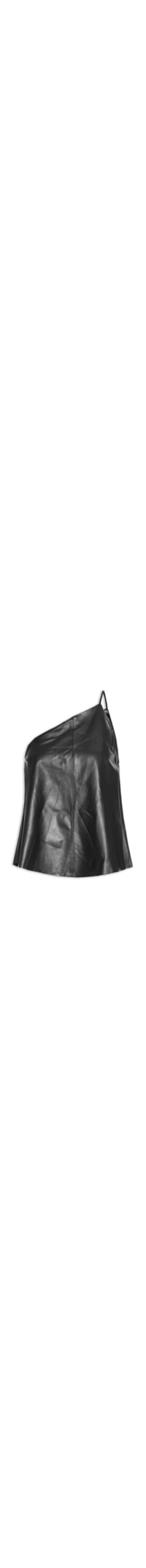 Top De Couro Ombro Descoberto - Preto