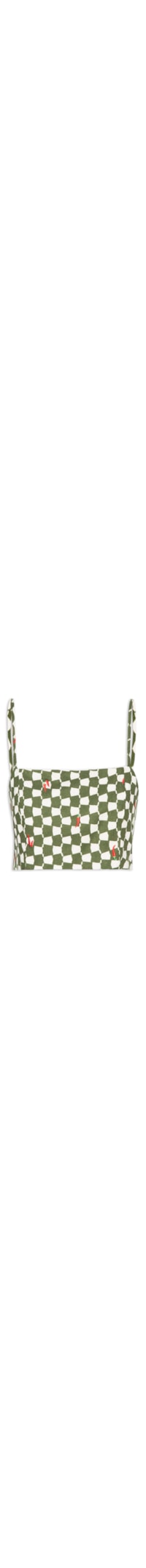Top de Linho Estampa Chilli - Verde
