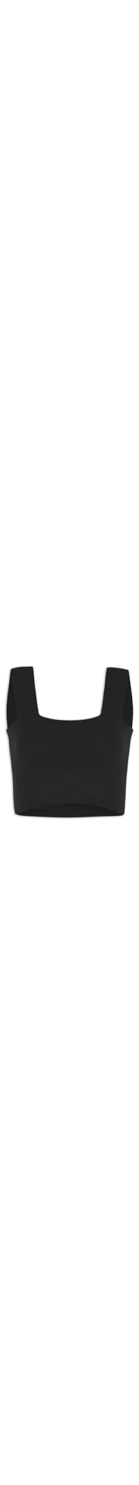 Top De Tricot Liso - Preto