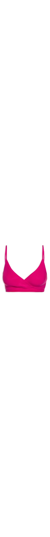 Top De Tricot Transpassado - Rosa