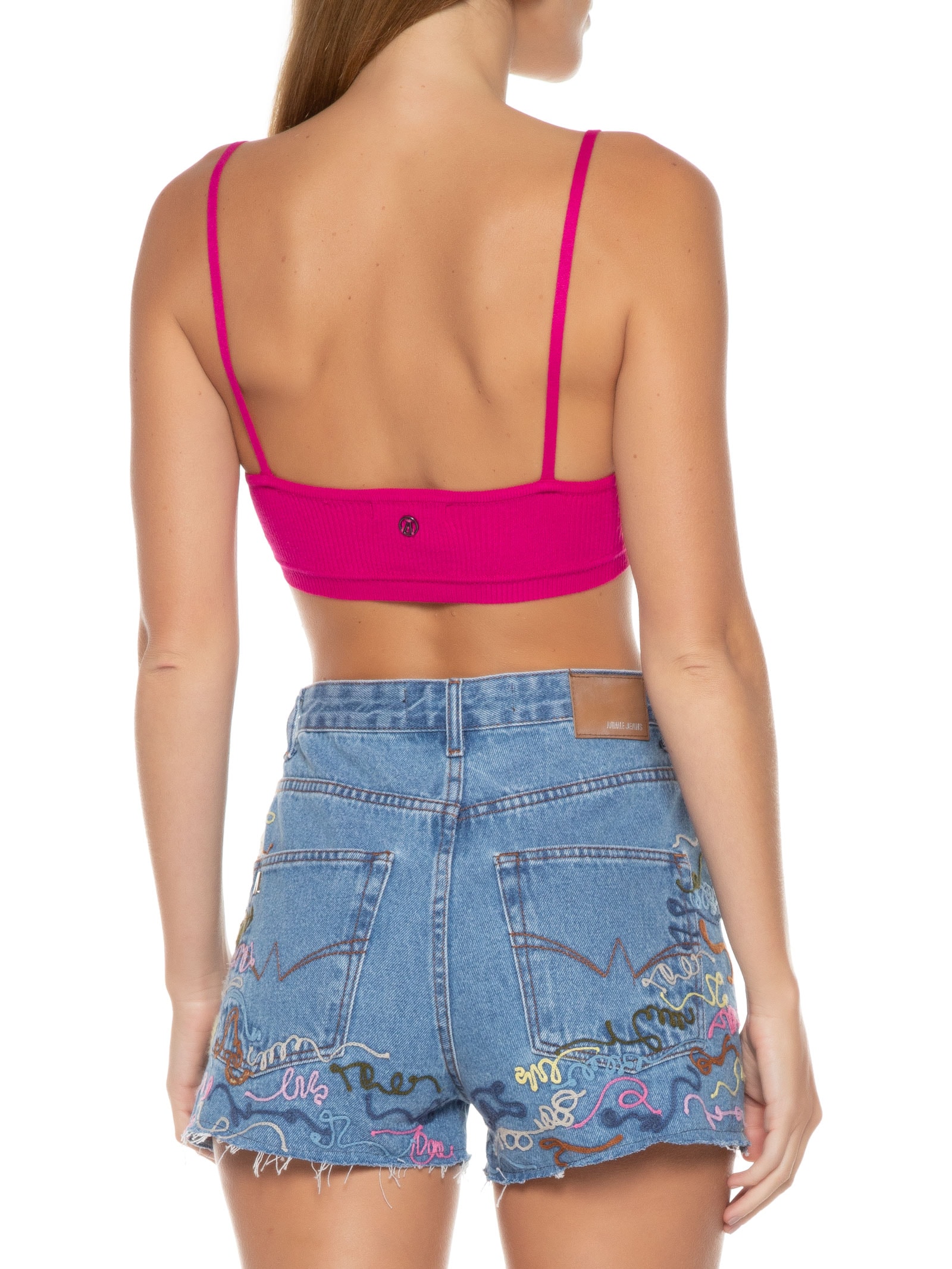 Top De Tricot Transpassado Rosa Animale Jeans