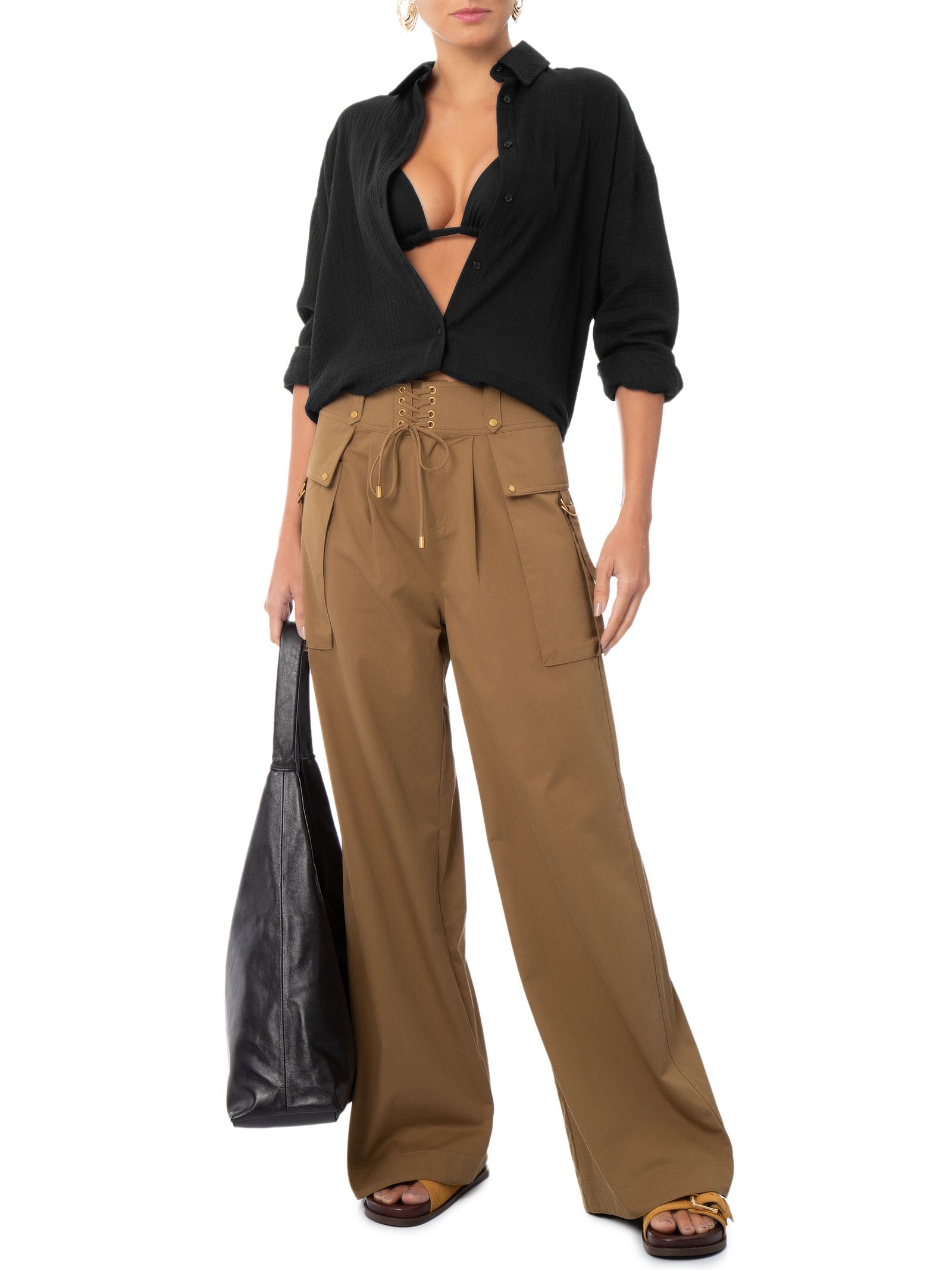 Top De Tule Com Forro Preto Animale Jeans