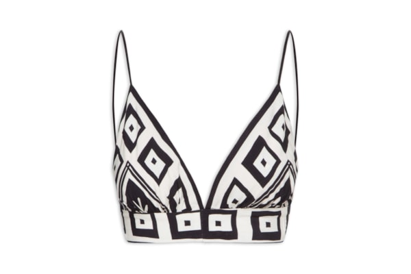 Top Double Lenço Tropicano - Preto