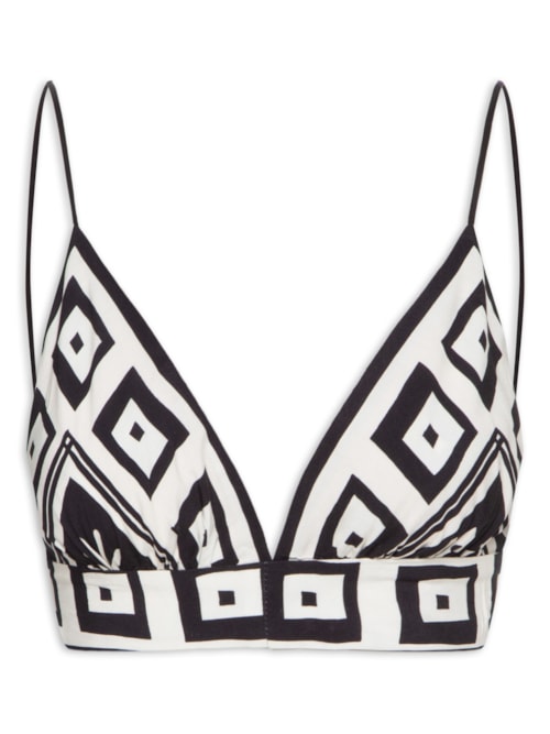 Top Double Lenço Tropicano – Preto