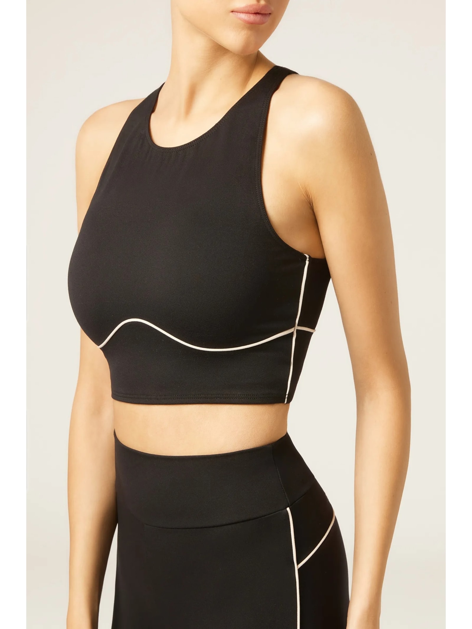 Top Efeito Debrum Soft Touch Preto Calzedonia