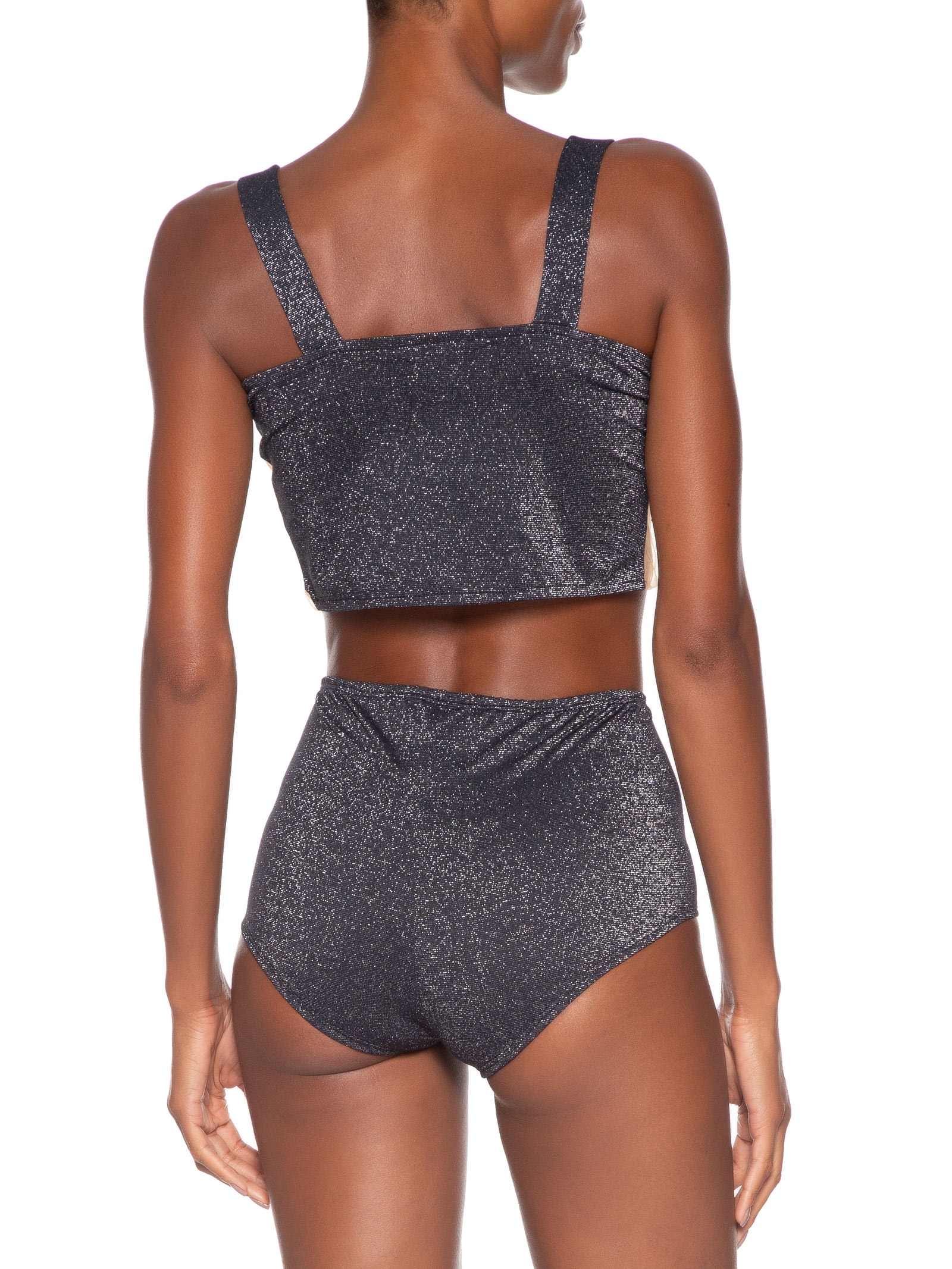 Top Elke Pedraria Bege Carnavália