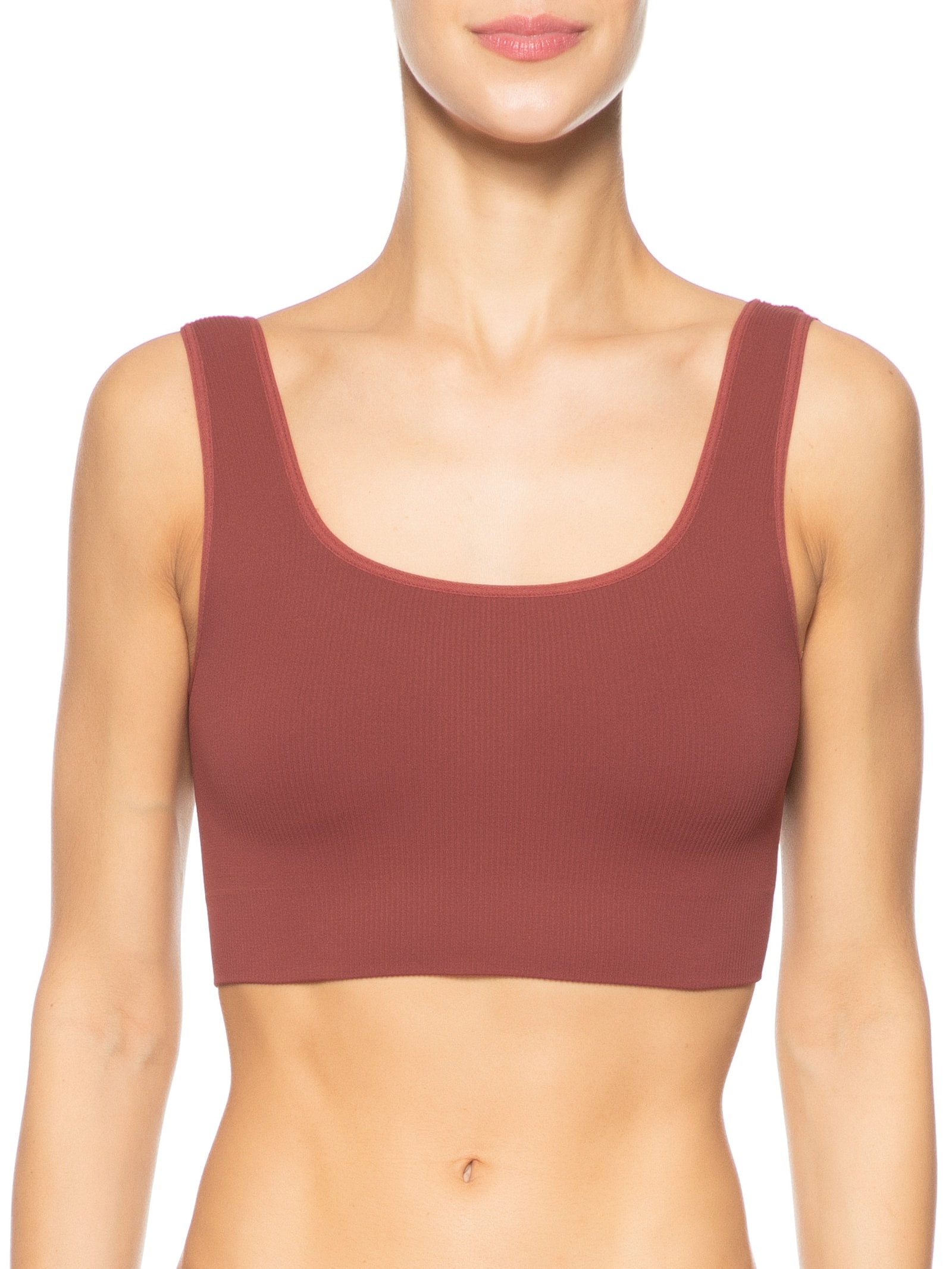 Top Em Microfibra Canelada Free Vinho Hope