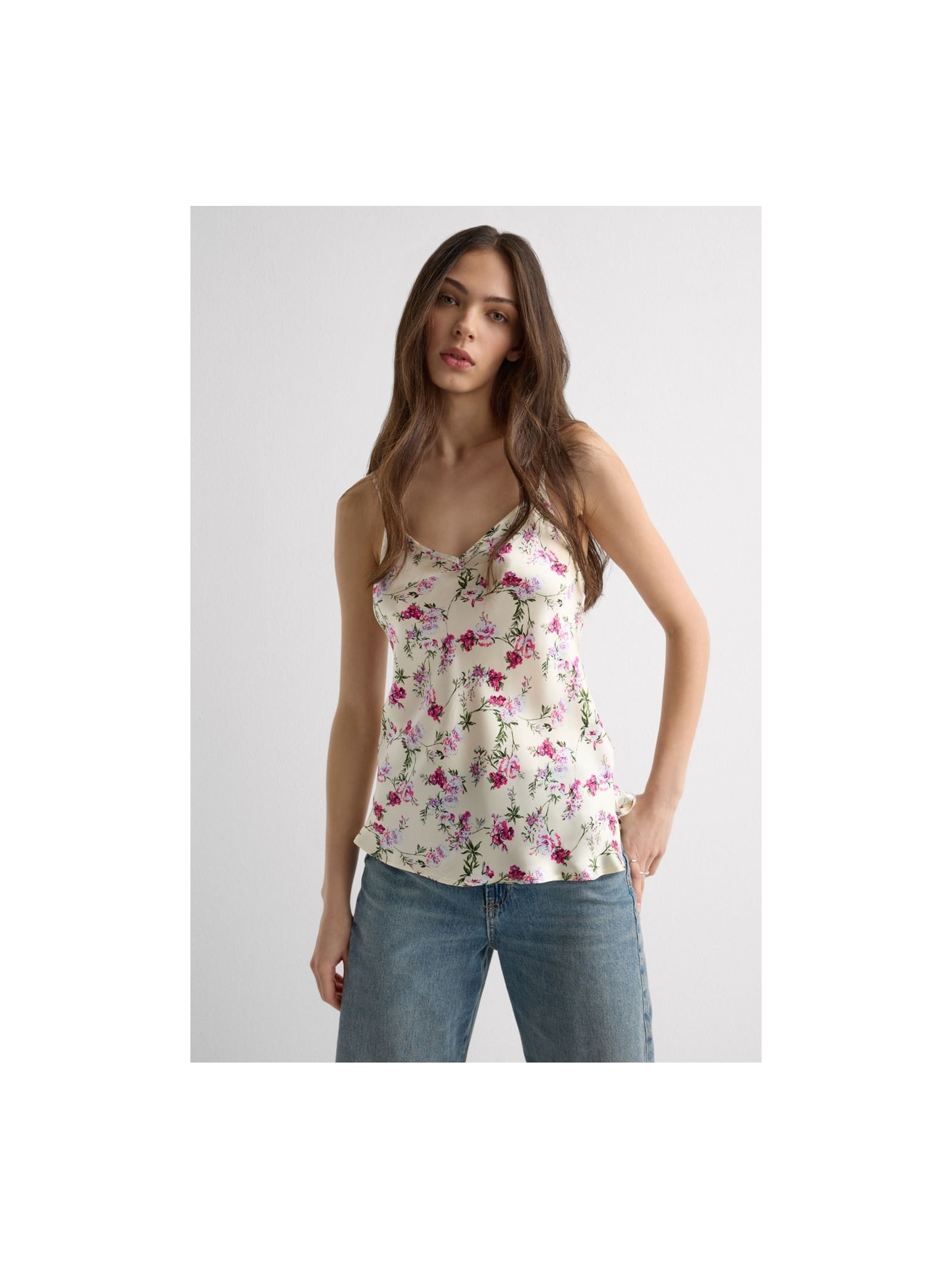 Top Em Seda Pretty Flowers Rosa Intimissimi