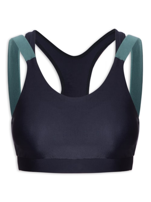 Top Especial Alça Reta Nadador Liso – Azul