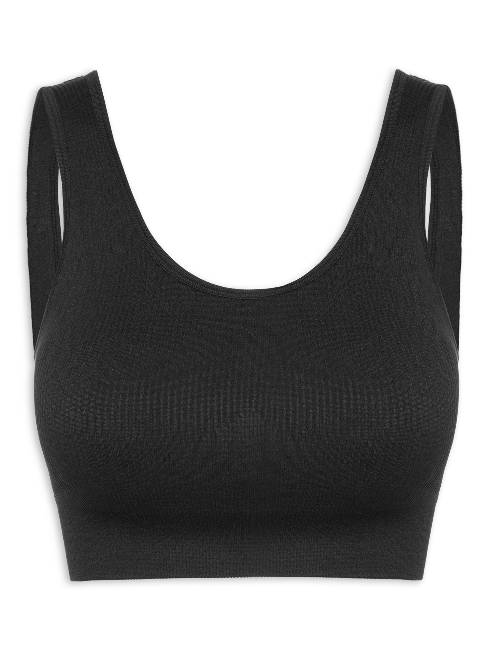 Top Esportivo Alças Largas Sem Costura Preto Hering Sports