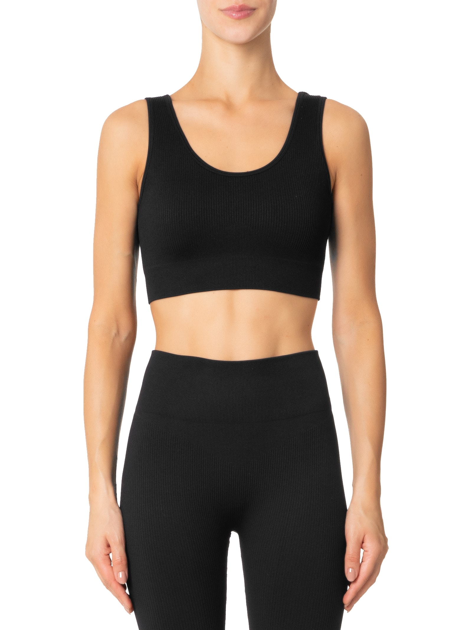 Top Esportivo Alças Largas Sem Costura Preto Hering Sports