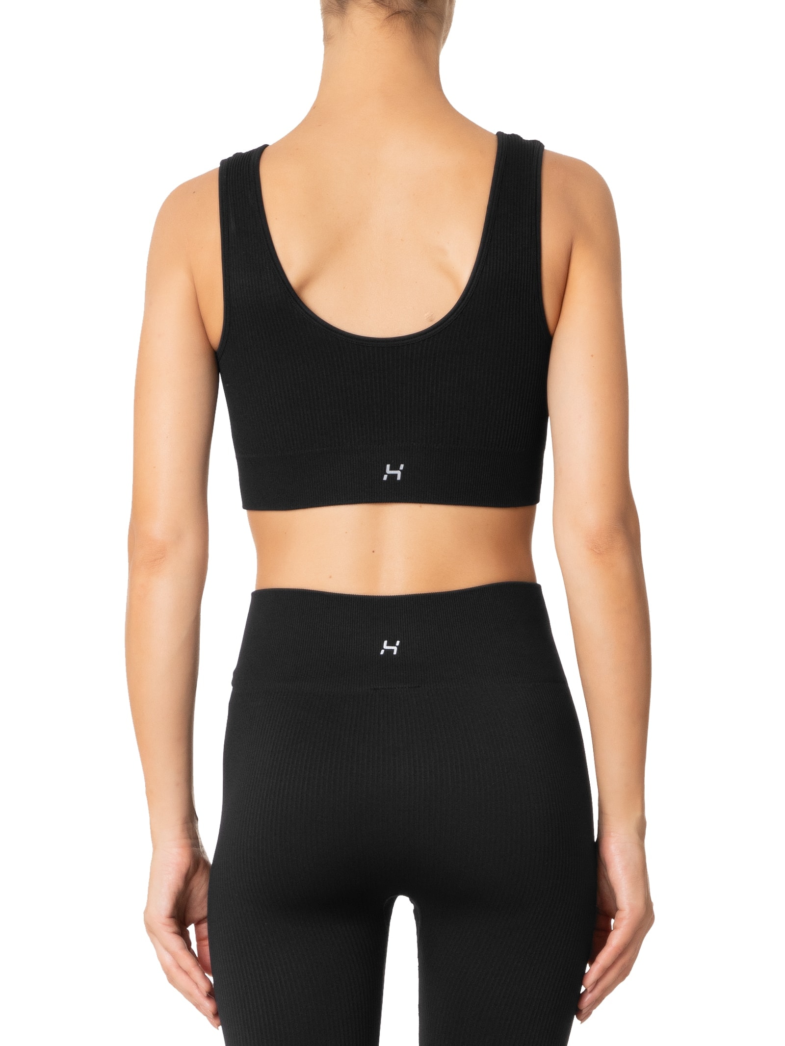 Top Esportivo Alças Largas Sem Costura Preto Hering Sports
