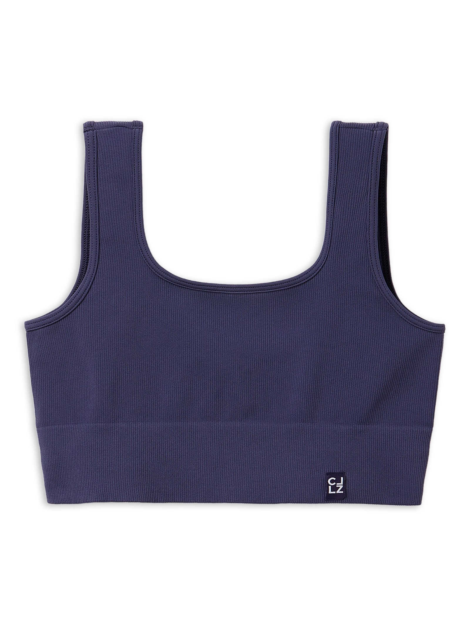 Top Esportivo Canelado Sem Costuras Azul Calzedonia