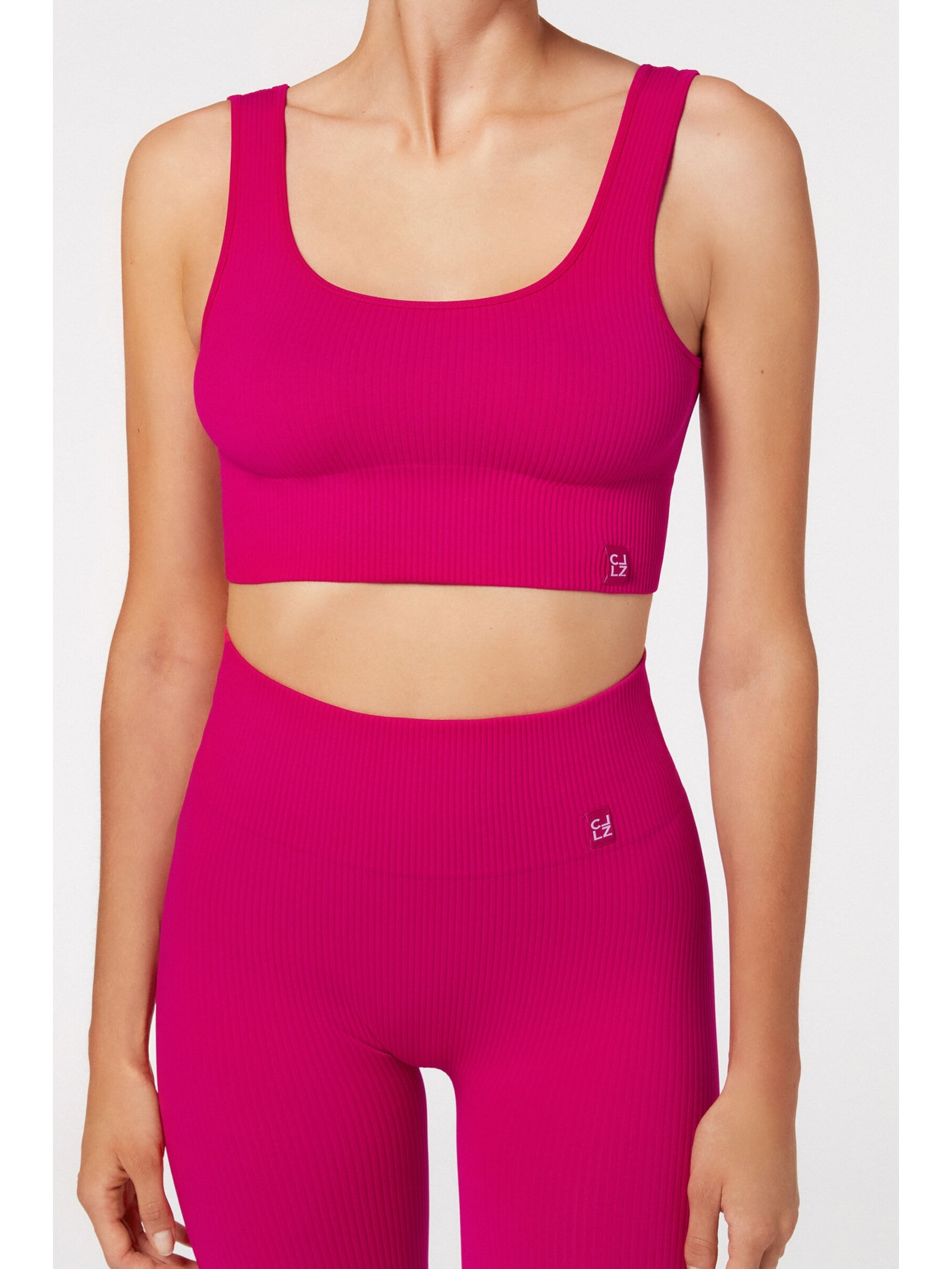 Top Esportivo Canelado Sem Costuras Rosa Calzedonia