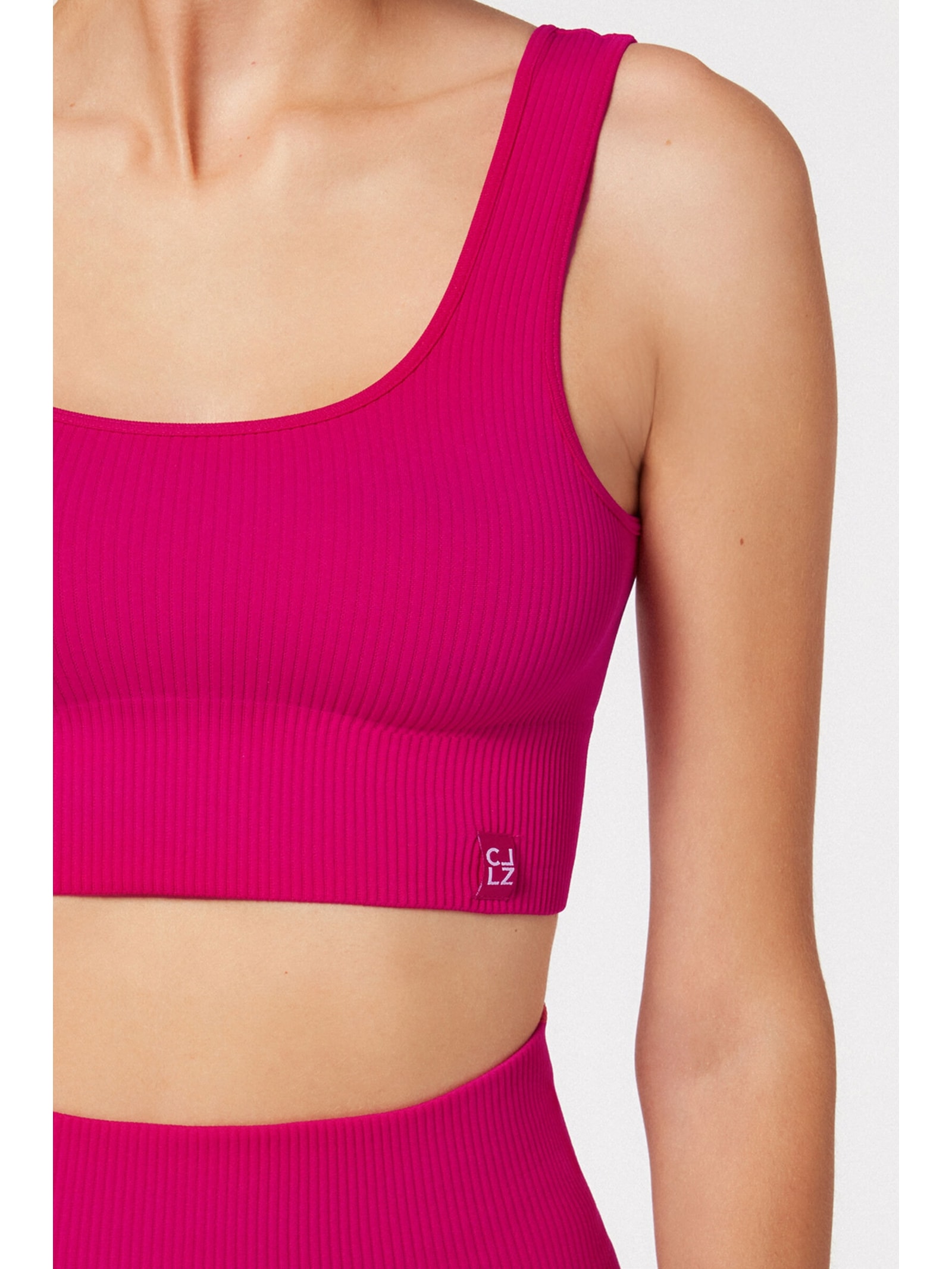 Top Esportivo Canelado Sem Costuras Rosa Calzedonia
