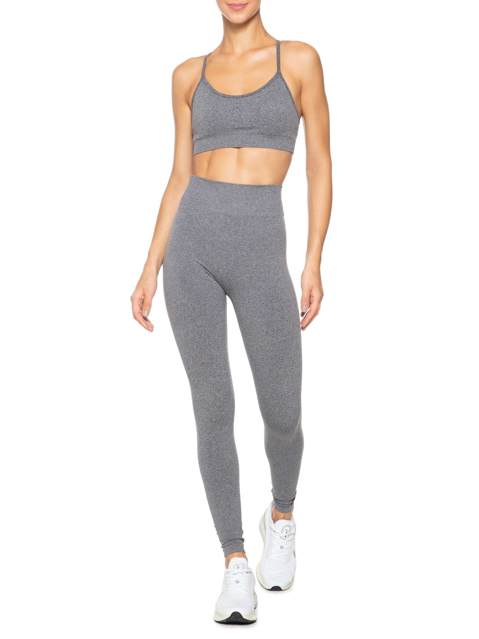 Top Esportivo Em Poliamida Mescla Cinza Hering Sports