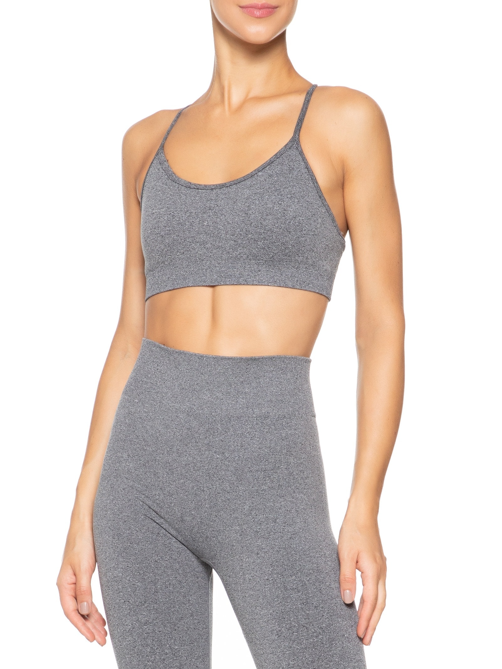 Top Esportivo Em Poliamida Mescla Cinza Hering Sports