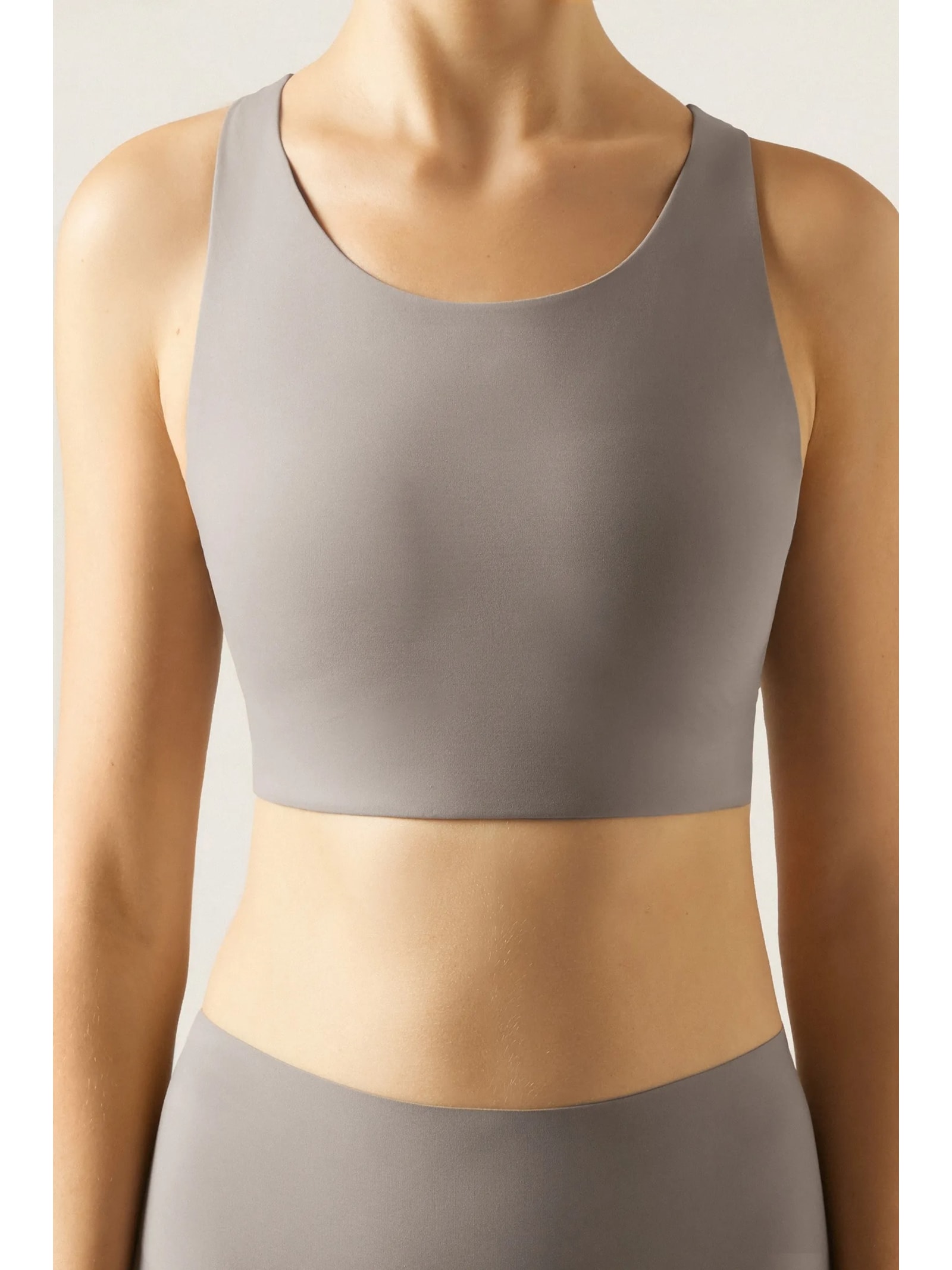 Top Esportivo Sculpt Cinza Calzedonia