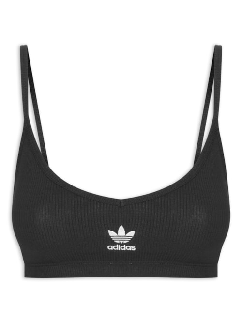 Top Essential Rib Bralet – Preto