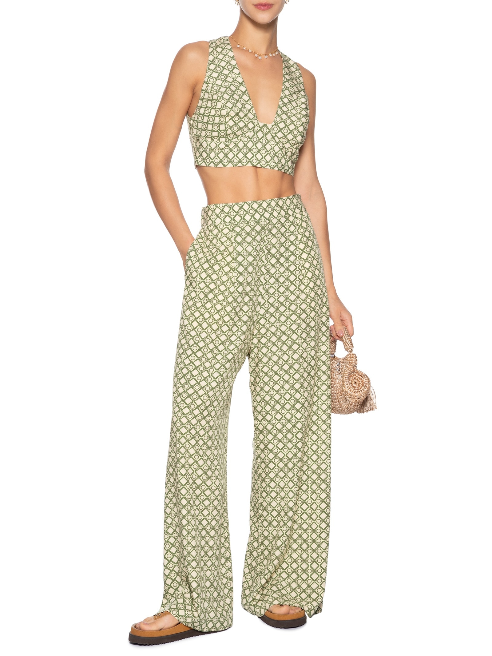 Top Estampa Amanhecer Verde Dress To