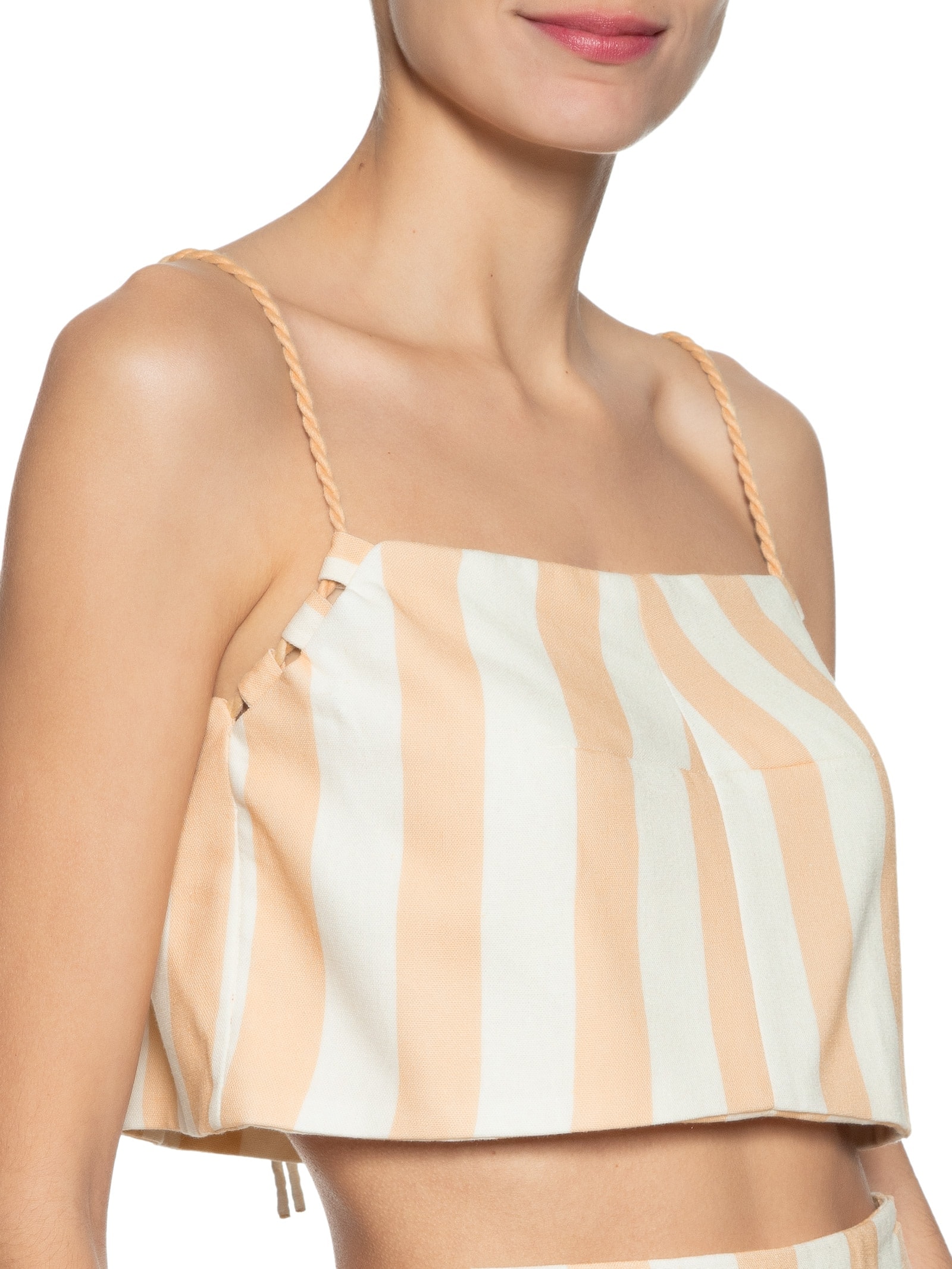 Top Estampa Horizonte Off White Dress To