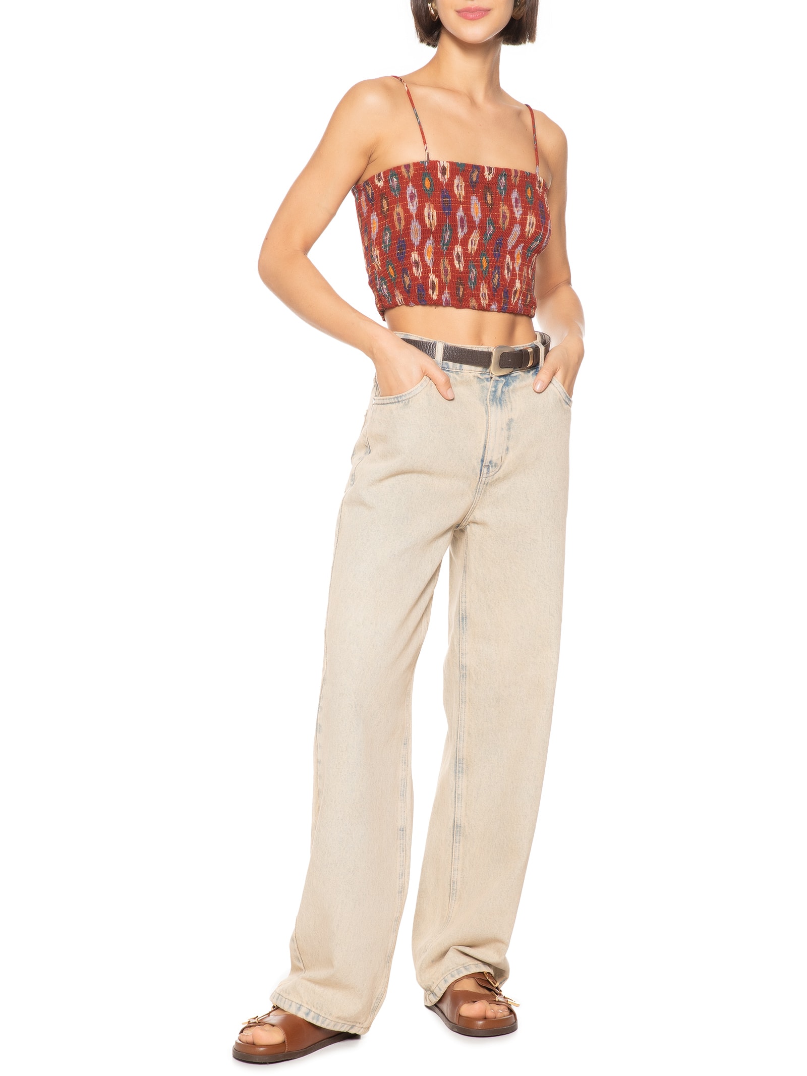 Top Estampa Morada Laranja  Cantão