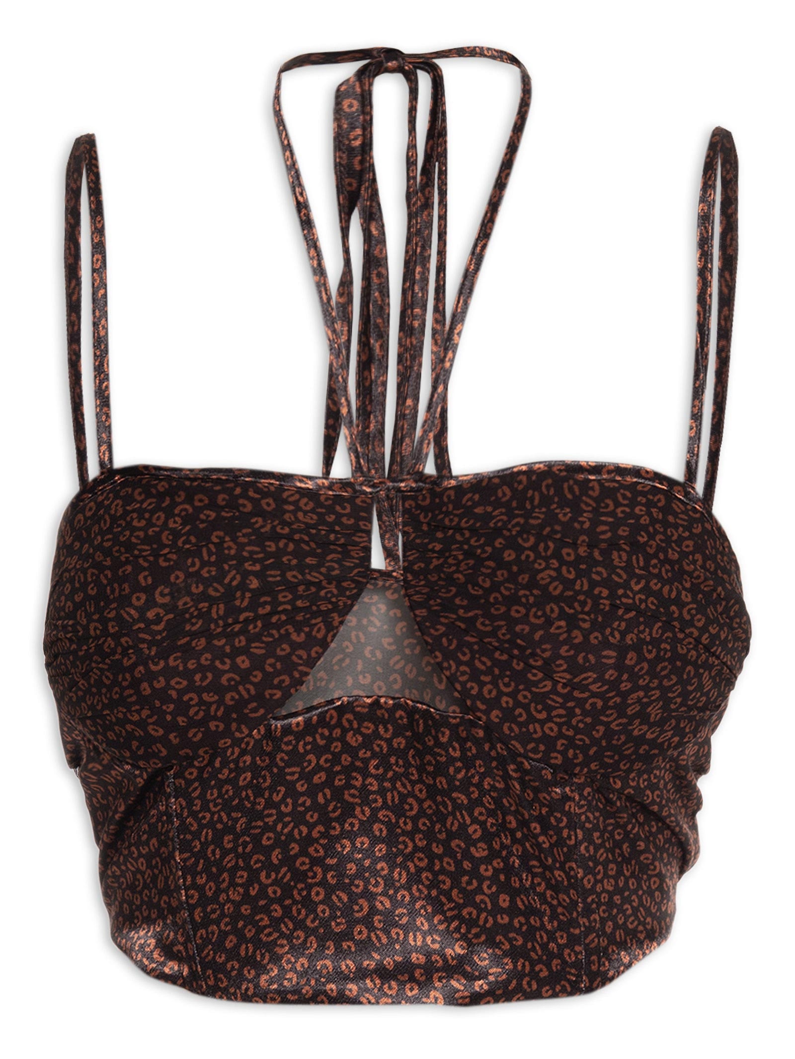 Top Estampado Animal Print Open