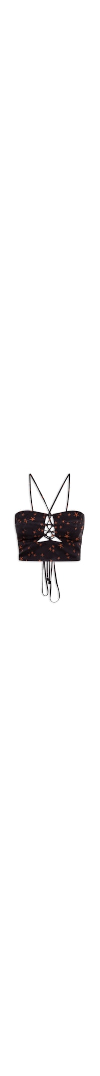 Top Estampado Estrelas - Preto