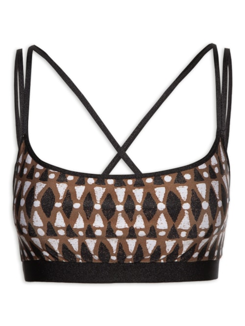 Top Estampado Ladrilho – Marrom