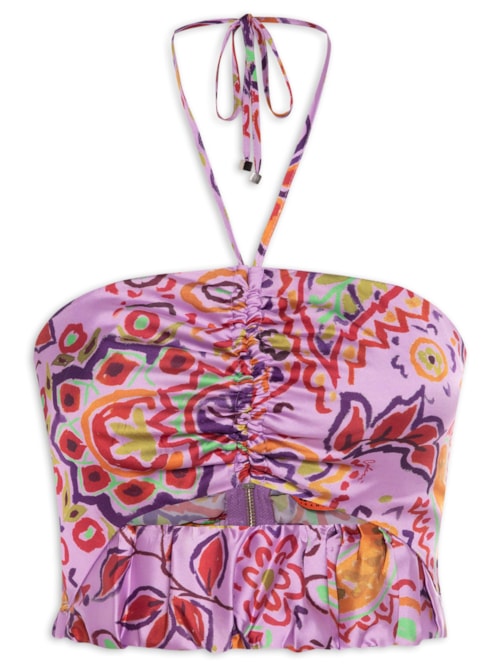 Top Estampado – Lilás