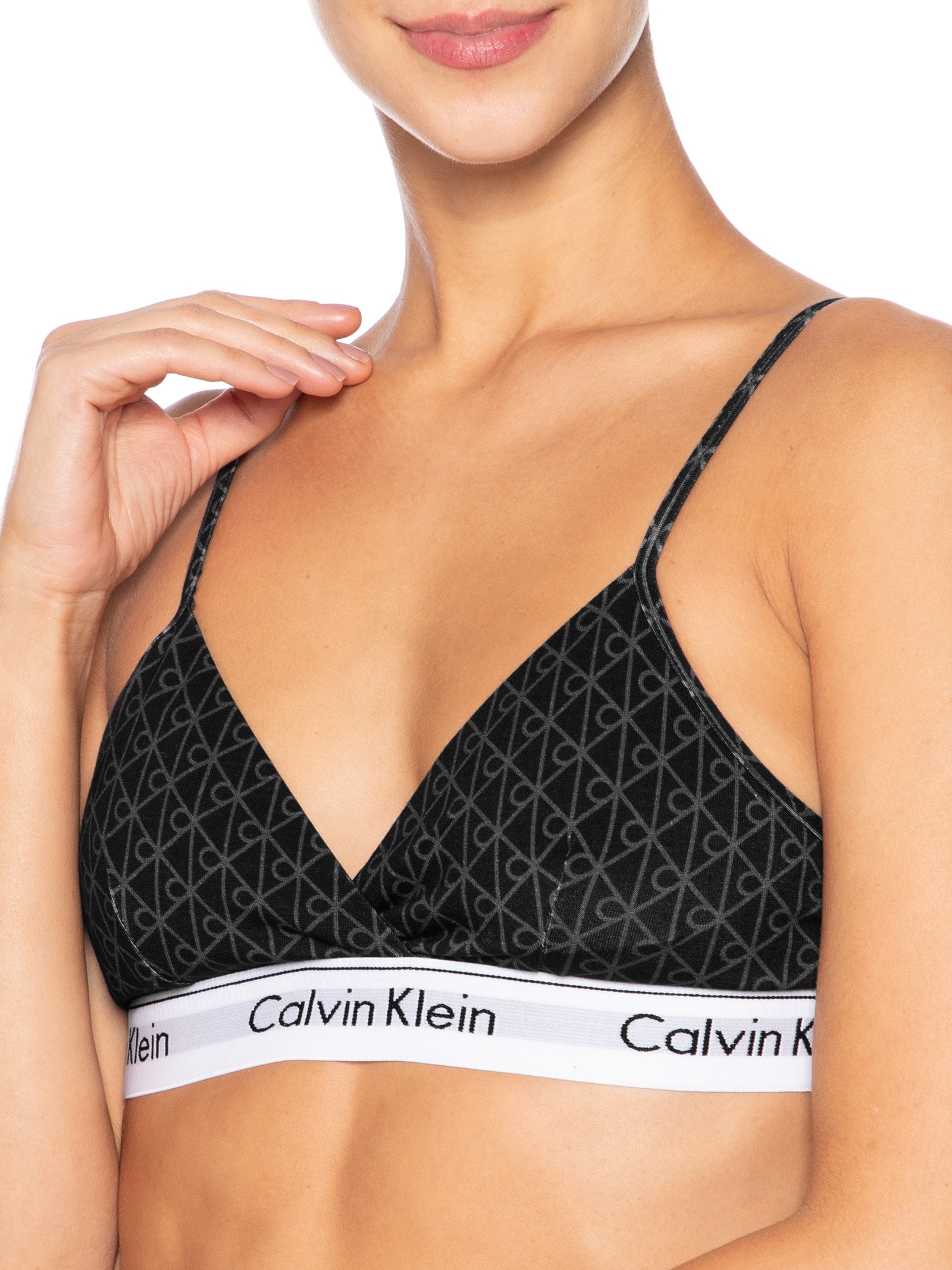 Top Estampado Modern Cotton Preto Calvin Klein Underwear