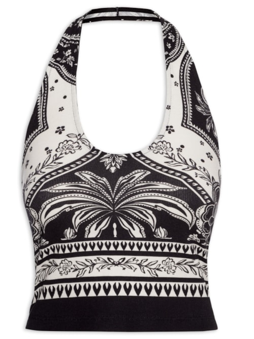 Top Estampado – Preto