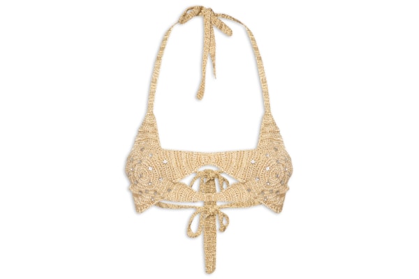 Top Estrelas Com Strass - Bege